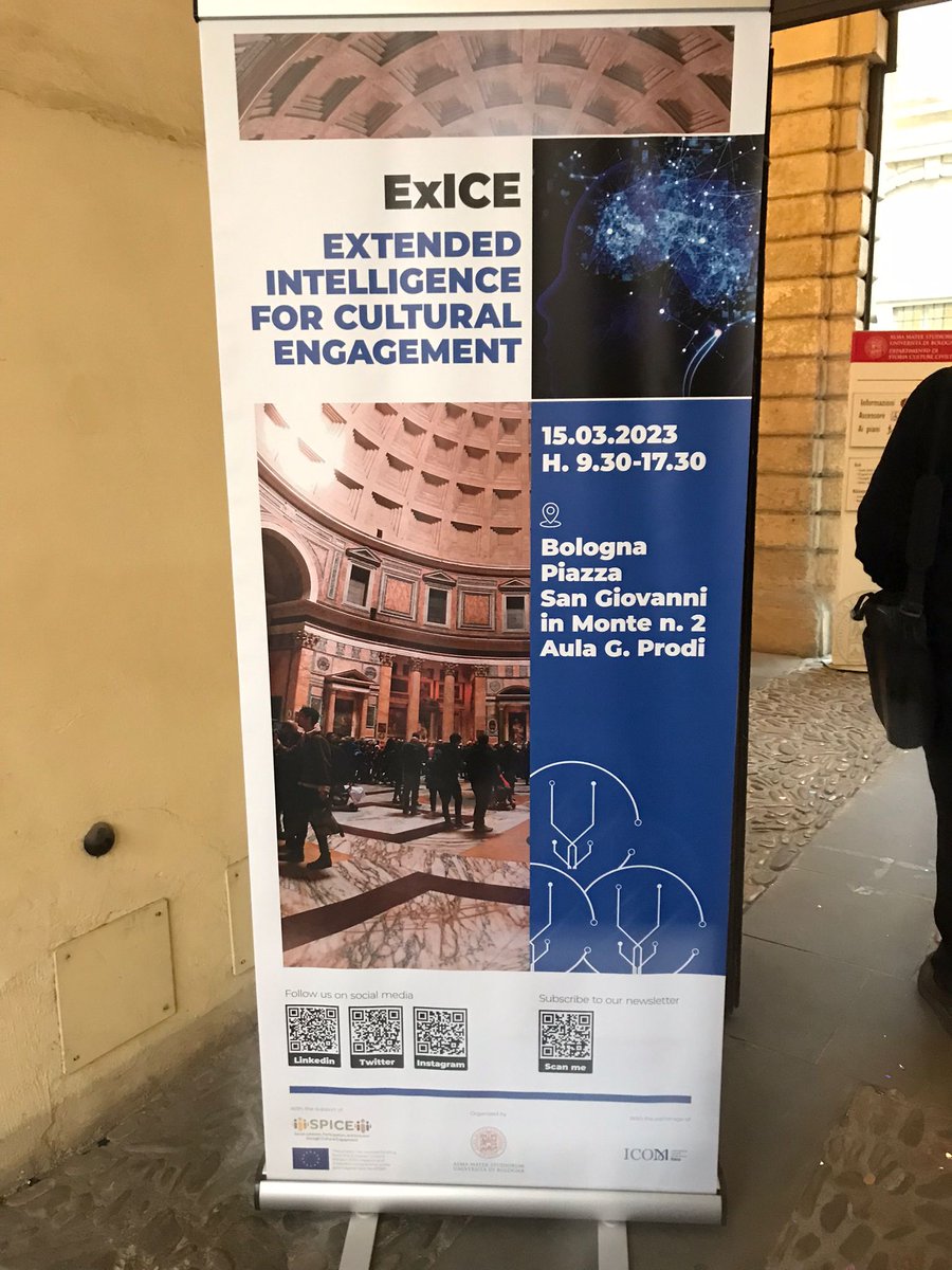 gvames's tweet photo. #GVAM presente en Bologna #EXICE.  Primera intervención por Aldo Gangemi, hablando sobre la tecnología que hay detrás del proyecto @SpiceH2020 , su arquitectura y funcionamiento, así como los casos de estudio https://t.co/n7Fz3ZULci