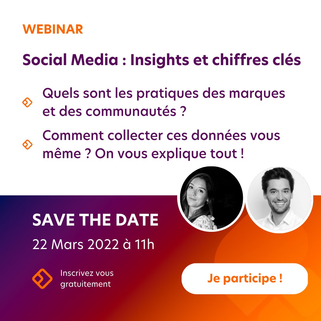 Facelift_France's tweet photo. Prenez part à notre #webinar 🎙️

Le 22 mars, Barbara Denoy et Paul Vauthier prennent la parole pour décrypter avec vous les pratiques des marques et les habitudes des communautés sur les #reseauxsociaux ! 📲

Pour participer, c’est juste ici : https://t.co/ieNSK0gO1r https://t.co/v0Dvy1lAys