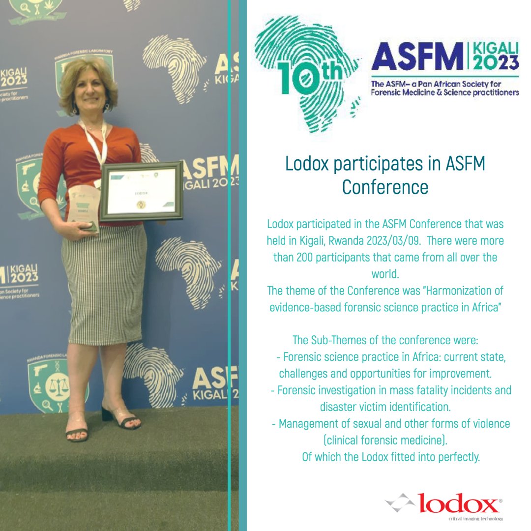 LodoxSystems's tweet photo. The Conference reflected on the important role of forensic science in promoting justice, safety, peace, and freedom in Africa & beyond. Lodox got a recognition award for sponsorship!
#ASFM #lodoxsystems #Rwanda #asfm2023 #Exero #forensicconference #kigalirwanda
@efthimatzetis https://t.co/WbmDjIkyzB