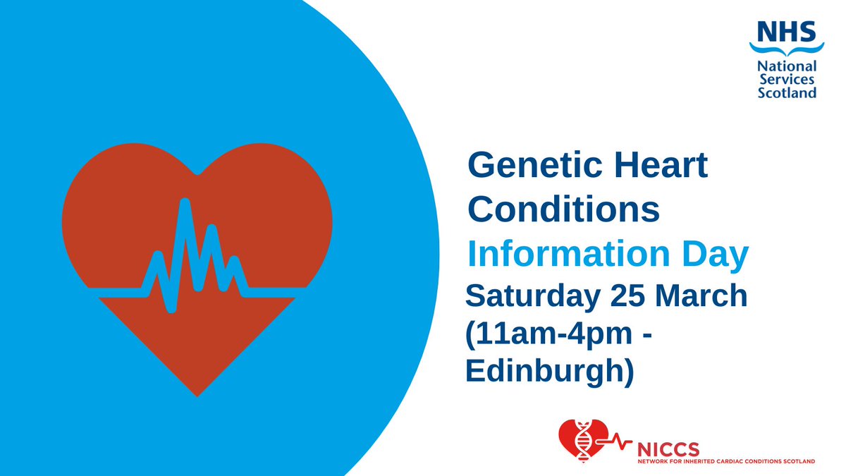 Have you signed up for our Genetic Heart Conditions Information Day on Sat 25 March in Edinburgh? It’s a free to attend event, open not only to patients, carers, and families, but all affected by an inherited cardiac condition living in Scotland