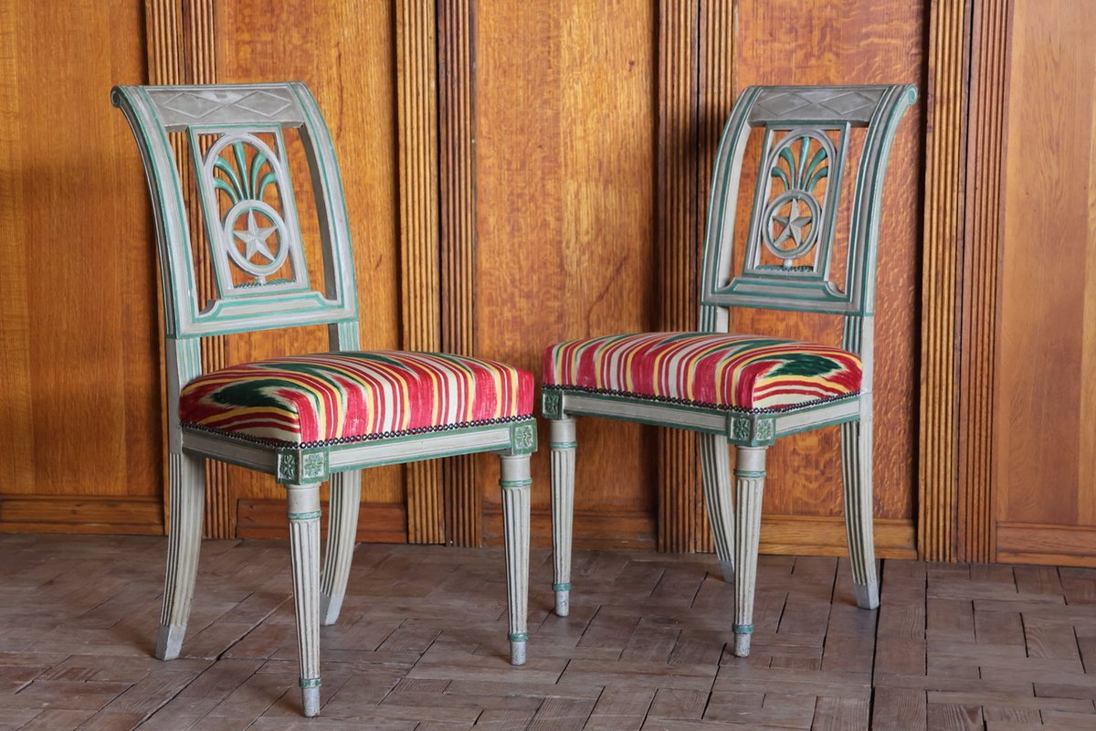 BrownriggUK's tweet image. Pair of Occasional French Painted Chairs Upholstered in Colefax &amp;amp; Fowler

bit.ly/3Lm4H5F

#paintedchairs #antiquechairs #frenchchairs #antique #furniture #interiordesign #decor