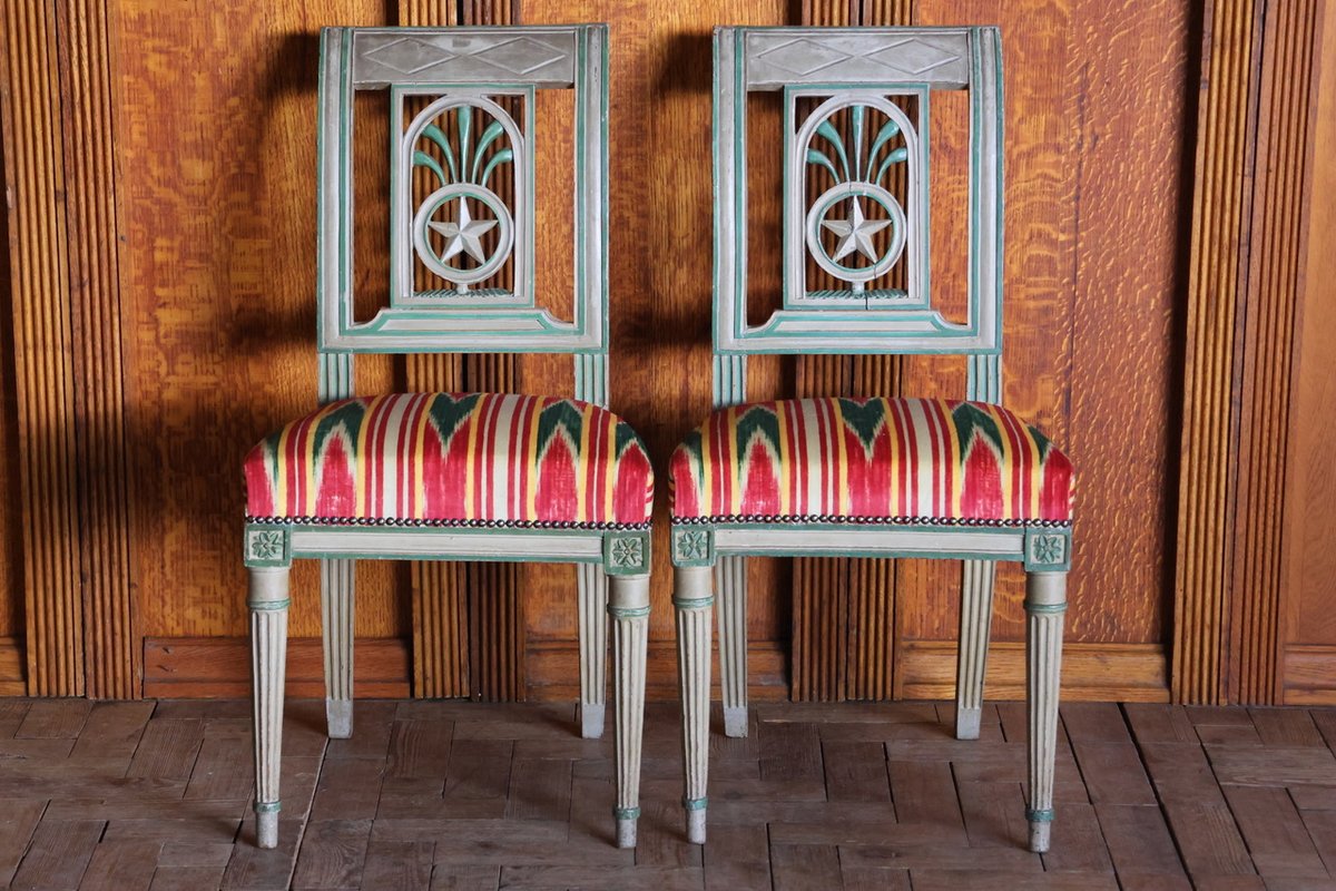 BrownriggUK's tweet image. Pair of Occasional French Painted Chairs Upholstered in Colefax &amp;amp; Fowler

bit.ly/3Lm4H5F

#paintedchairs #antiquechairs #frenchchairs #antique #furniture #interiordesign #decor