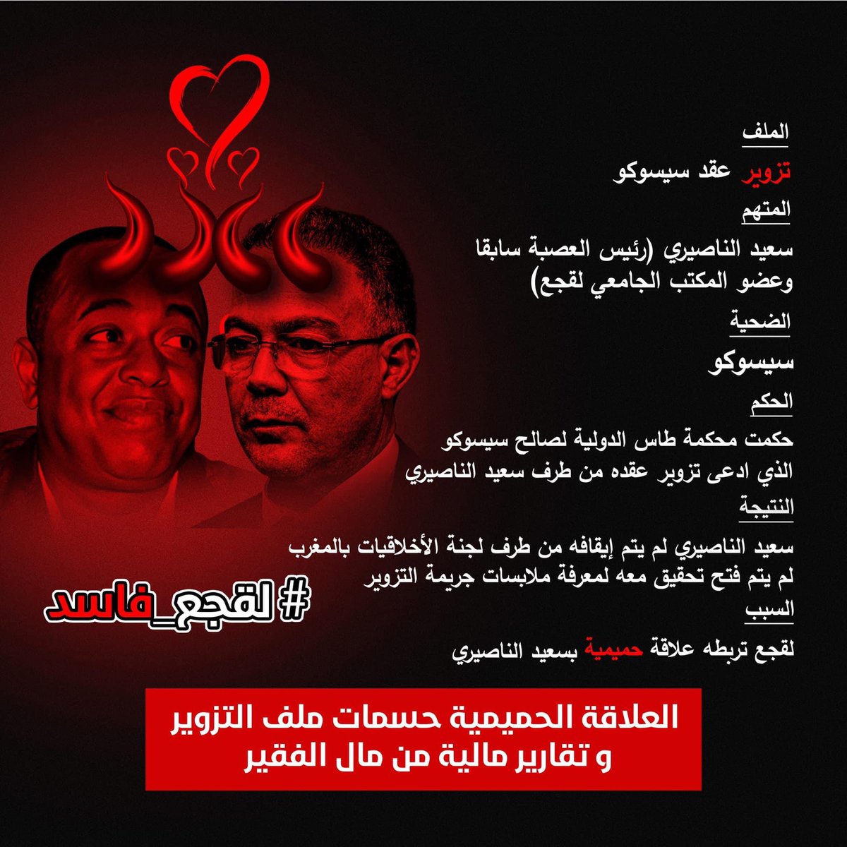 HamoudaJames's tweet photo. #لقجع_فاسد #lkejaa_corrompu #lkjaa_corrupt https://t.co/GPIYOpFq9P