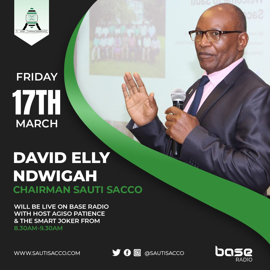 SautiSaccoLtd's tweet photo. This Friday Base Radio is hosting us, tune in and found out more!
#saveandsmile
#joinustoday
#sautisaccosociety
#cooperativemovement https://t.co/UrC0TpdZrt