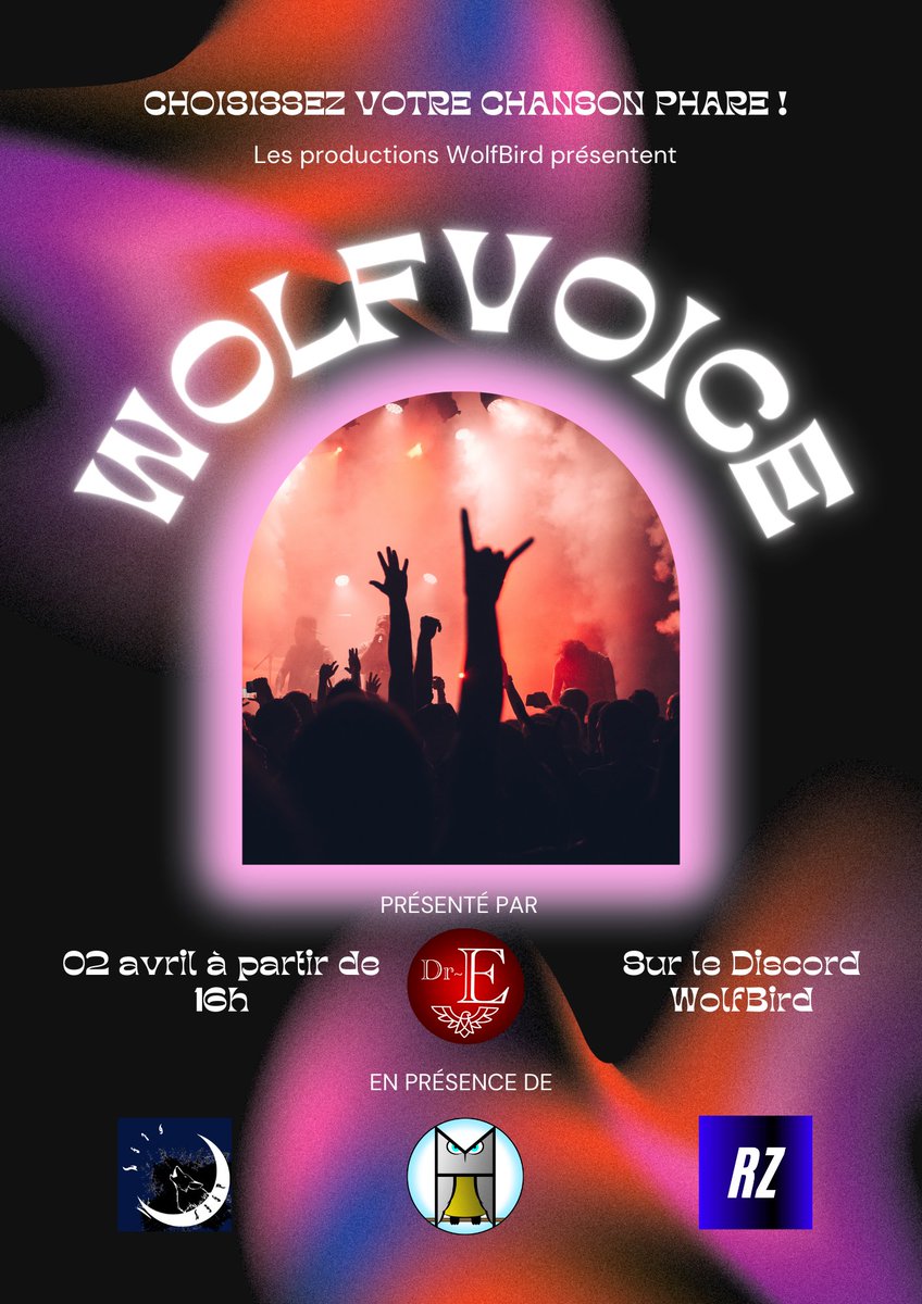 Thomasngrl's tweet photo. Rdv le 02 Avril à partir de 16h sur le serveur discord Wolfbird pour WolfVoice ! Le principe est simple : c'est un The Voice. Candidature ouverte a tous.
En présence de @RaiizzerYtb , et @MrMerryHappy !!
RDV ici : https://t.co/JP5b0v0uyM https://t.co/Srz9ZyoF7Q
