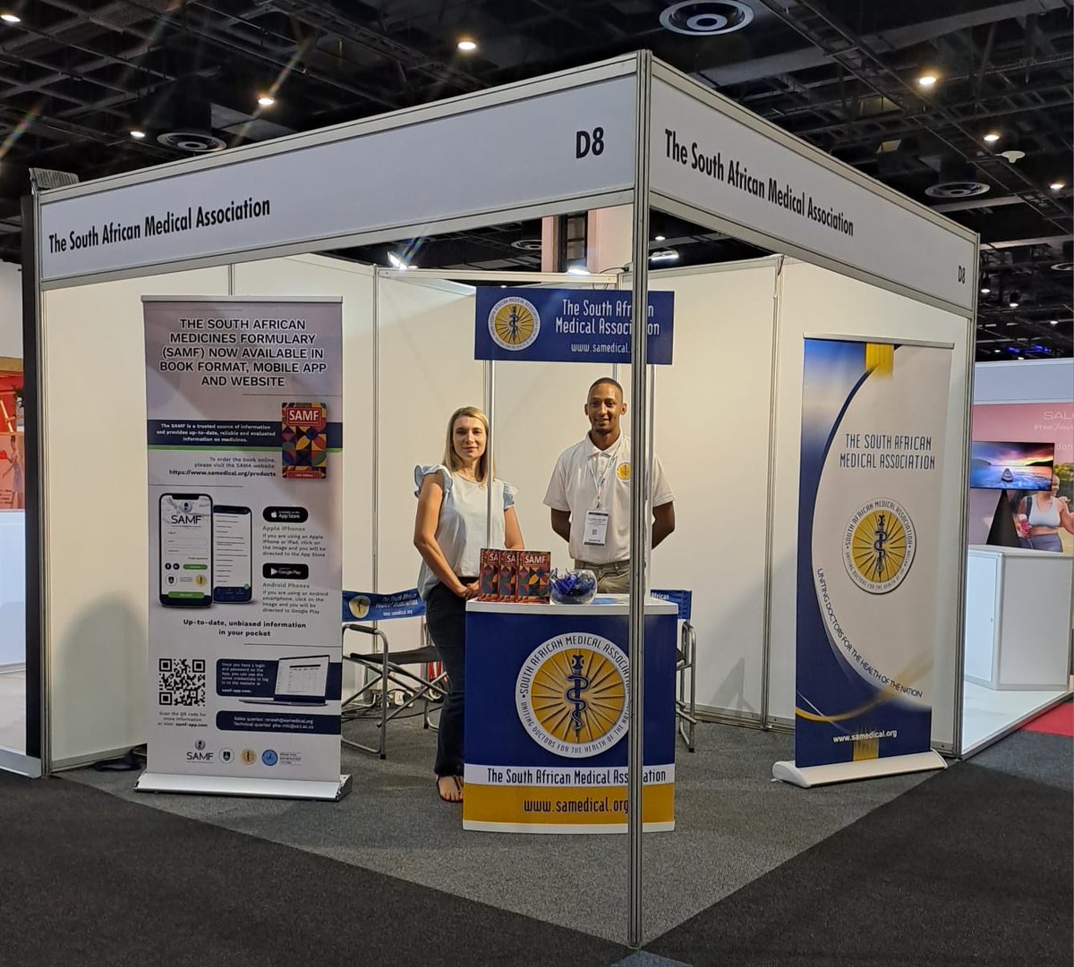 SAMedicalAssoc's tweet photo. If you are attending #SAPHEX at the Sandton Convention Centre over the next two days, we invite you to pop in for a quick chat at stand D8. 
Find out more about what we do, and how our association benefits doctors and the medical profession. 
See you there! https://t.co/j1dMysC7nJ