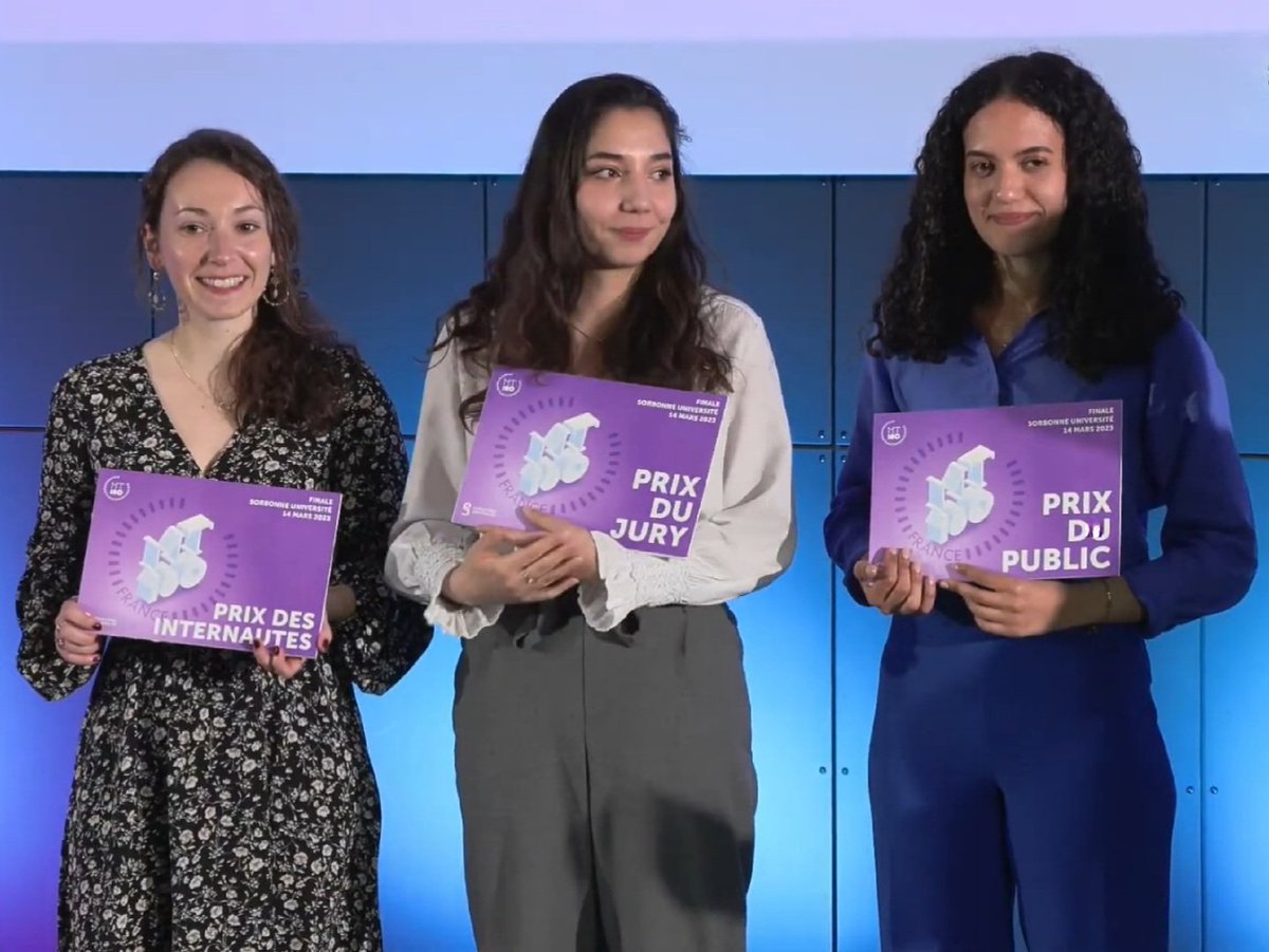 Clap de fin de cette superbe aventure #MT180 
Un immense merci pour ce prix des internautes !! 🤩
Merci <a href="/inria_paris/">Centre Inria de Paris</a> pour la com'