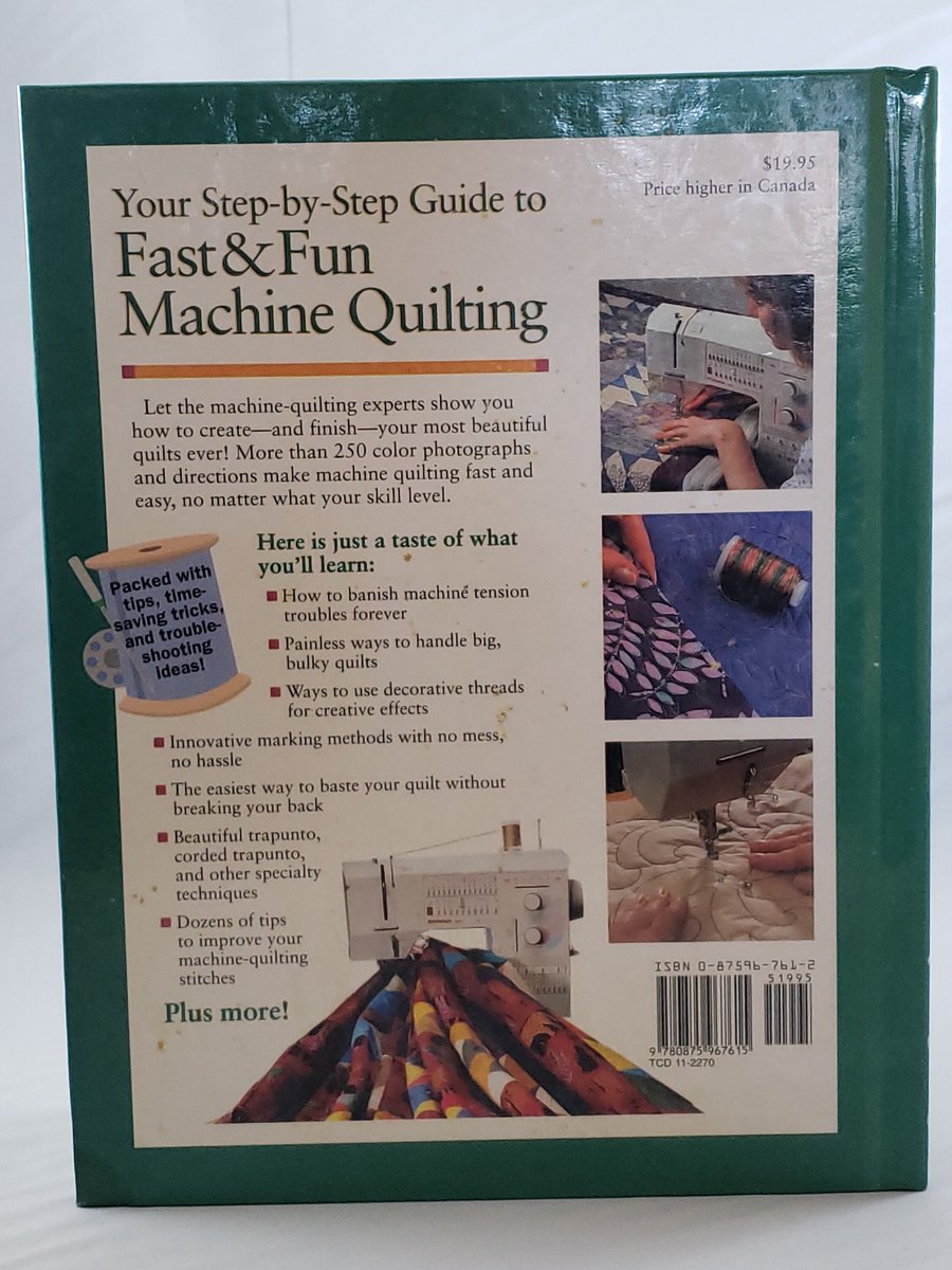 quilts_more's tweet photo. Vintage Fast and Fun Machine Quilting Hardback Book from Rodale's Successful Quilting Library, Handle Tension Problems, Marking, Trapunto https://t.co/PaoiFfTLX6  #MachineQuilting https://t.co/yBKnU8BBjC
