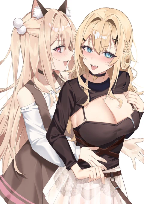 @ cat_tsuki29さんのオリキャラ亜月ちゃんと女絵師#オリジナル #オリジナルキャラクター #百合 