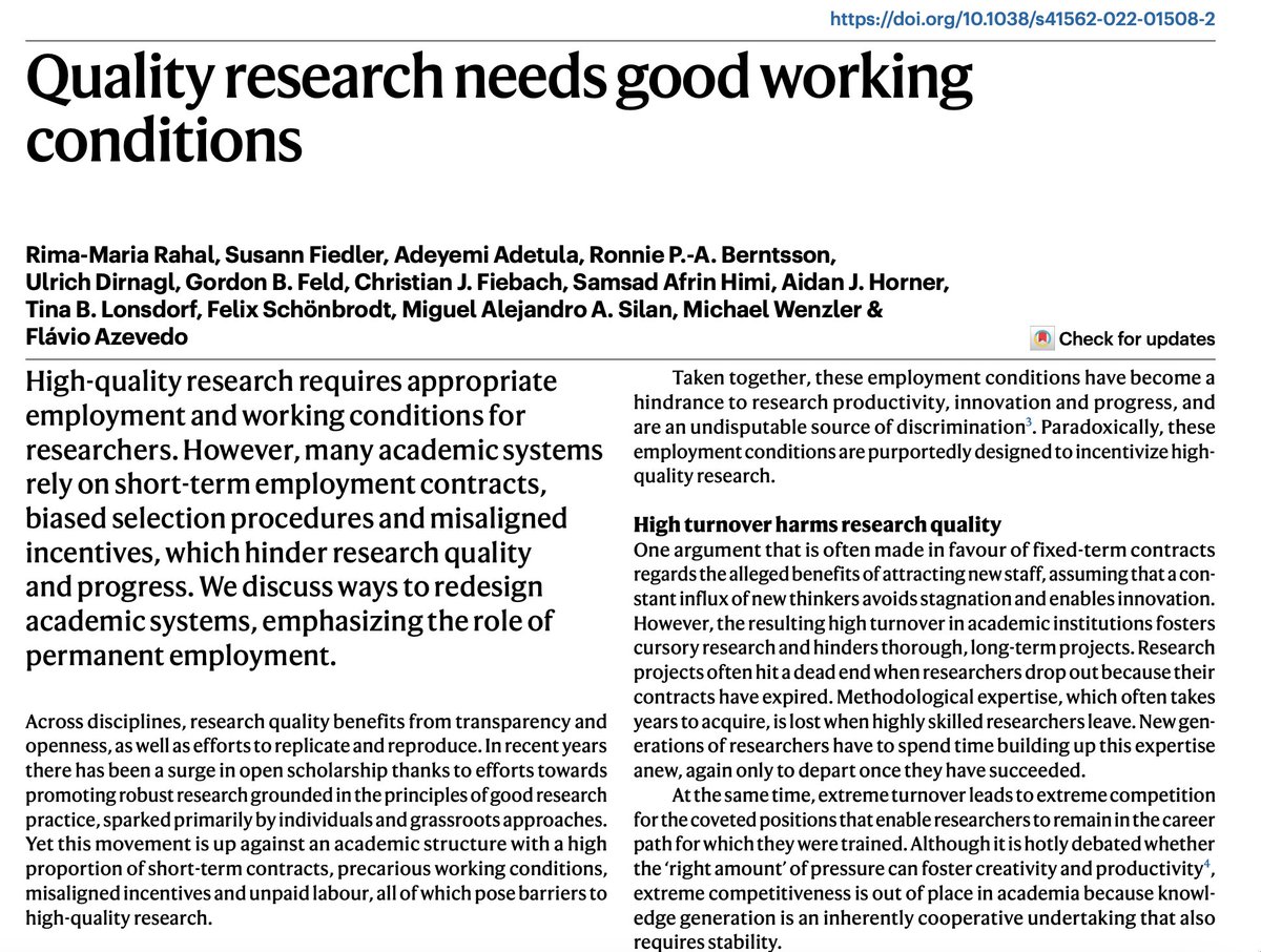 Want to ensure the quality of research? 

Don't forget about the working conditions!

#researchquality #goodworkingconditions #phd #phdlife #phdstudent #phdjourney #phdchat #phdproblems #phdtips #phdgoals #phdsuccess #phdcommunity #AcademicTwitter| #epitwitter  #MedTwitter