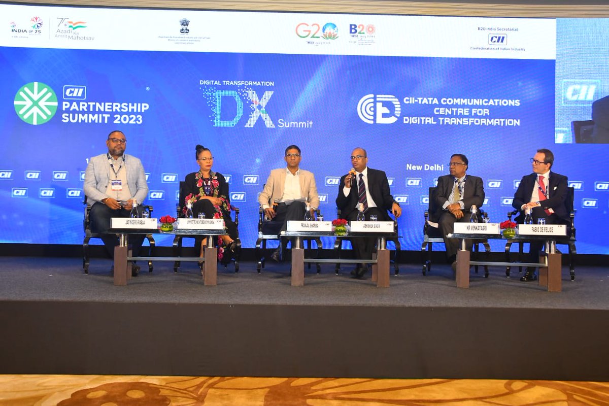 abhish18's tweet image. Joined a distinguished panel on Bridging the Digital Divide at the B20 Digital Transformation Summit organized by @FollowCII. #PartnershipSummit2023 @_DigitalIndia