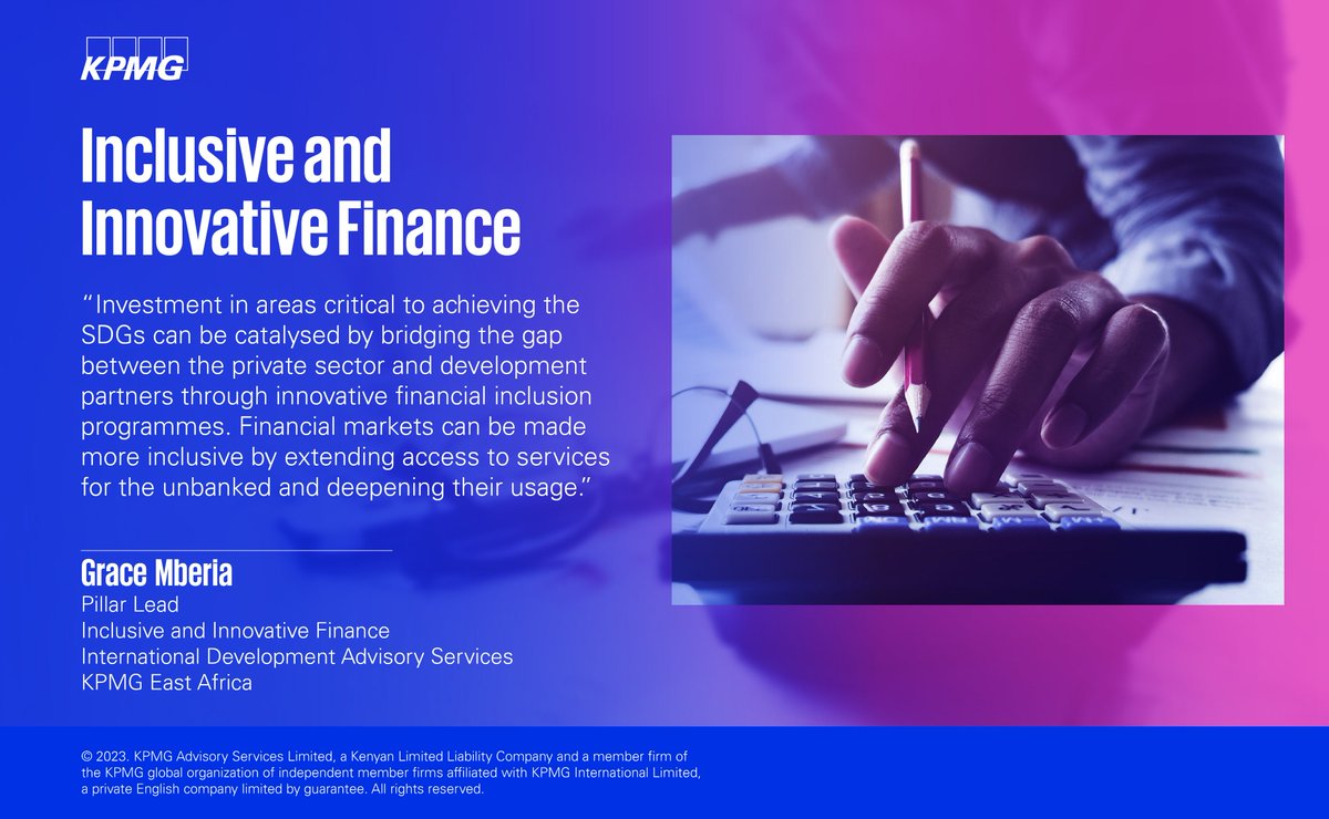 KPMG East Africa on Twitter "Financial inclusion is a crucial component in the quest to elevate