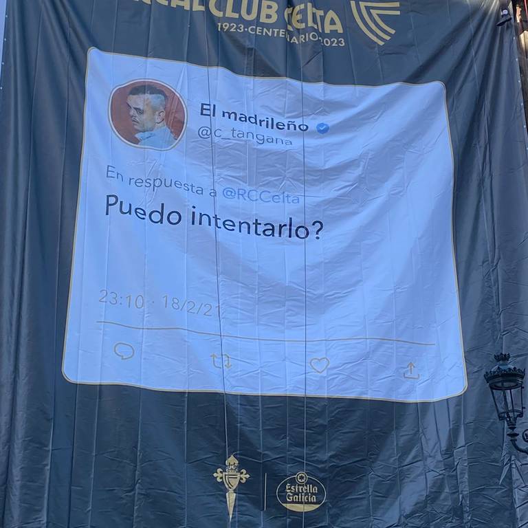 MCeleste1923's tweet photo. #ULTIMAHORA 

🚨 Tangana (@c_tangana) será o autor do himno do centenario do @RCCelta 🚨

Que vos parece?

📸 @RadioVigo https://t.co/iVK5TDiPlD