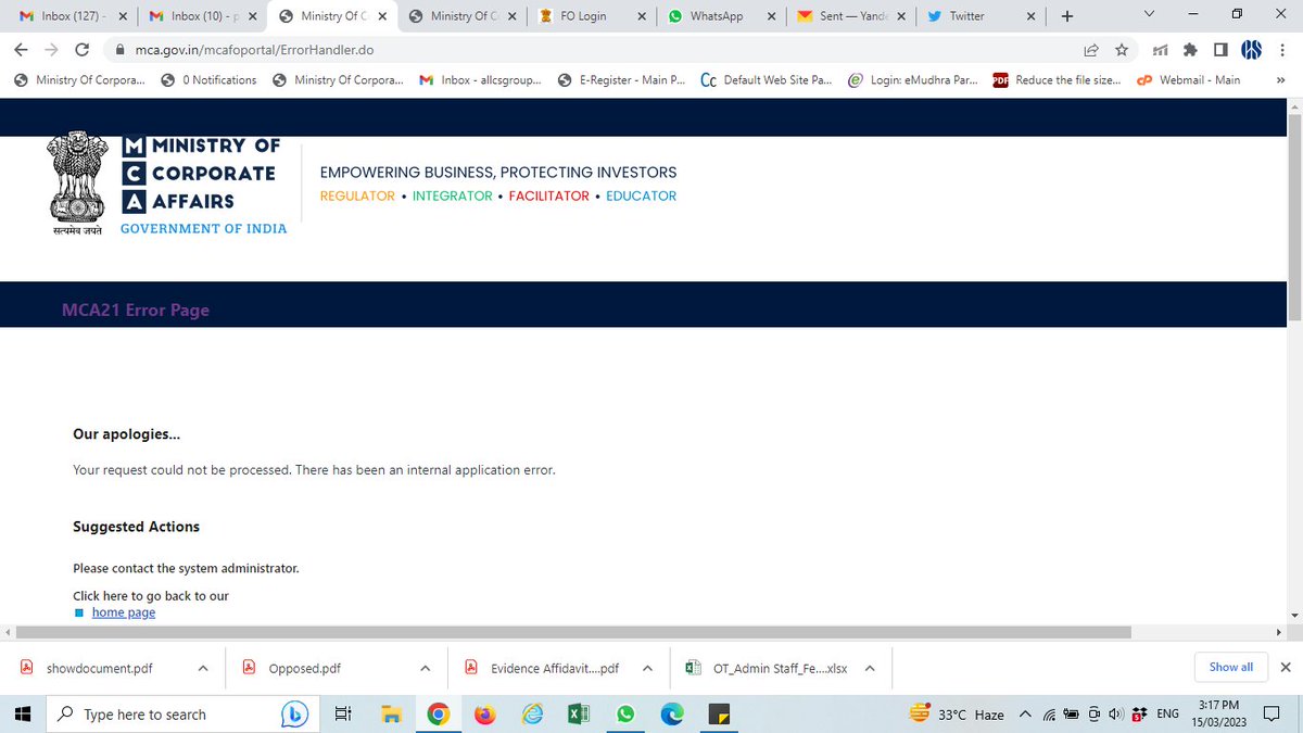 BhawnaS42409247's tweet photo. Error while downloading CSR-2 form ......@HelpdeskMCA21V3 @MCA21India https://t.co/icBRKbp28a