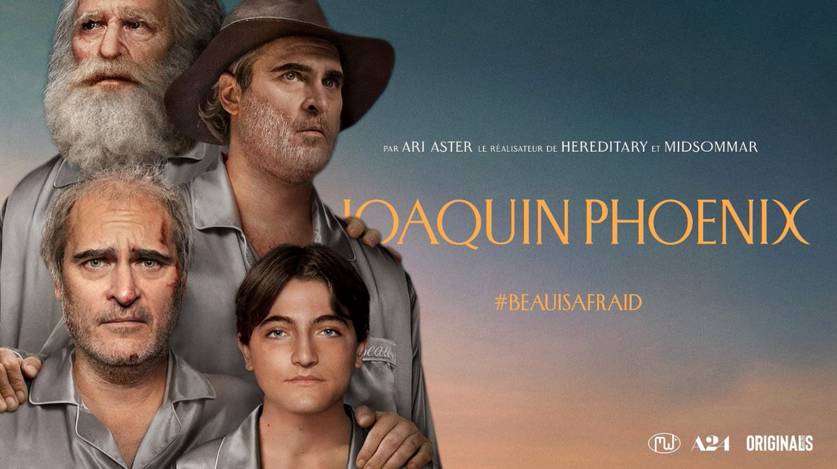originalsfacto's tweet photo. Officiel : BEAU IS AFRAID, le nouveau film d’Ari Aster avec Joaquin Phoenix sortira le 26 avril au cinéma !🤩🎬

Avec @ArpSelection 

@A24 https://t.co/PCFN9UAoPC