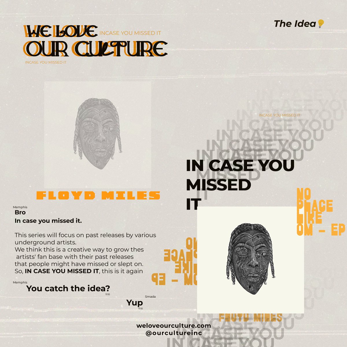 Weeks ago, <a href="/Floyd_Miles/">Floyd Miles</a> released No Place like Om, an EP rich in Afrobeat’s fusions. He certainly did something which we have called a masterpiece, listen and tell us what you think. 

weloveourculture.com/icymi-floyd/