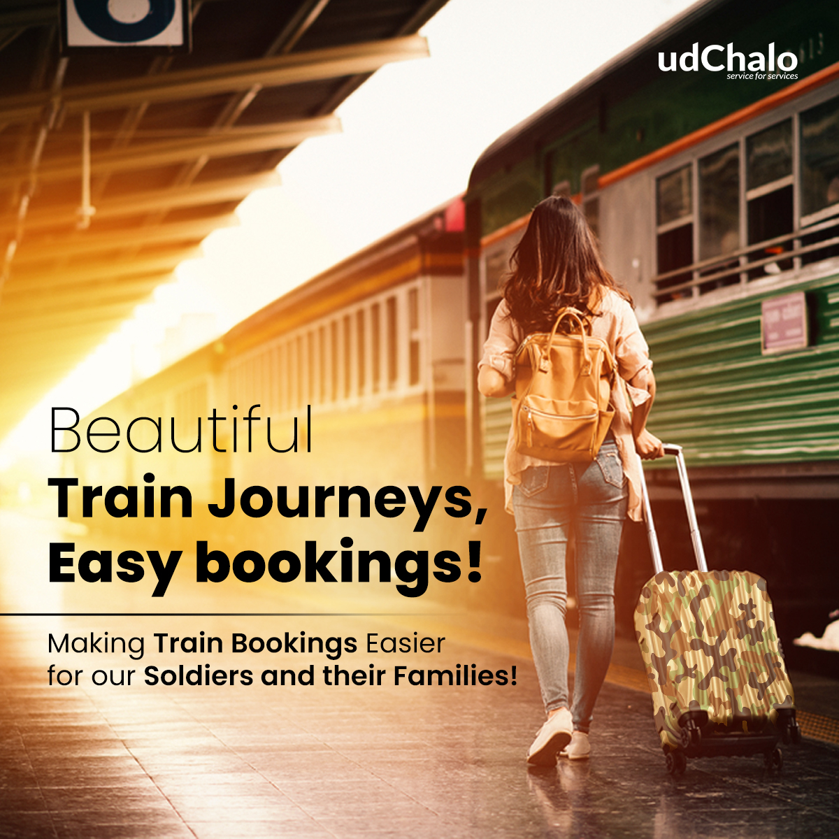 udChalo's tweet photo. Rediscover the joy of travel! With udChalo, you can book your next train journey with Zero Convenience Fees! So pick your preferred destination and enjoy your journey!
#udChalo #serviceforservices #udChaloTrains #trainbooking #indianarmedforces #fauji #faujifamily #SoldiersLife https://t.co/vET19v1c74