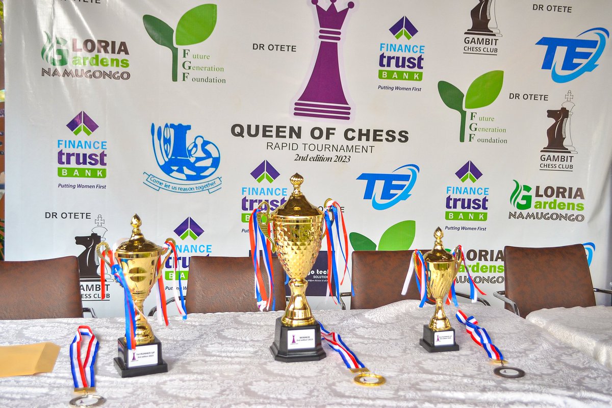 For #InternationalWomensDay2023, we partnered with @chess_womenUg to host the #WomeninChess Tournament at Gloria Gardens - Namugongo. 60 top female players competed in this invitational event aimed at promoting women's participation in chess. #WomensDayChessRapid 🏆♟️