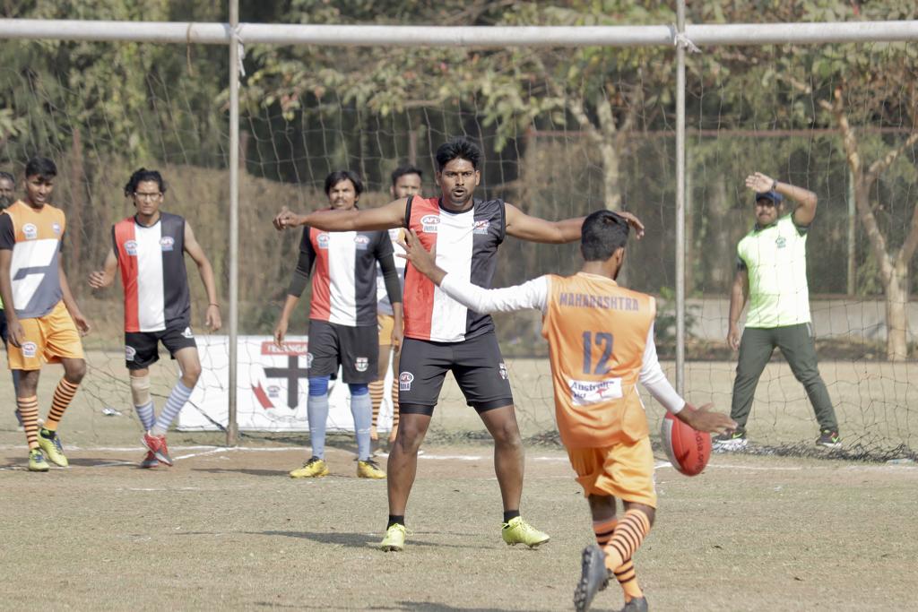 AusCGChennai's tweet photo. Congratulations to the Maharashtra Giants for winning both the senior &amp; junior @AFLIndia South-West Championship Grand Finals. A love of sport is a key part for the 🇦🇺🇮🇳 bond. We are proud to support over 100 🇮🇳 players from #Telangana, #AndhraPradesh, #TamilNadu, #Kerala &amp; MH. https://t.co/mOTjM4HknW