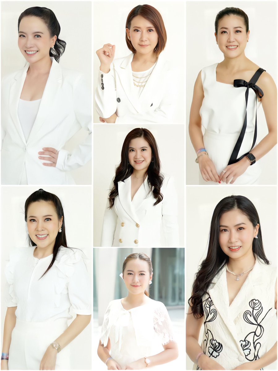 มาฟากผู้ประกาศข่าวสาวสวย เช้านี้สวยงามในชุดขาวมากันอย่างพร้อมเพรียง เรียงจาก หลี่แช-วิยดา ปุ้ย-วรรษมน เมย์-ชนิตร์นันทน์ ก้อย-บุญญิตา ชัญญ่า-ชัญญา ลูกปัทม์-ณัฐชยา และ เอ-วราภรณ์ ร่วมงานบุญพิธีสมโภชศาลาศาลองค์พระพิฆเนศและองค์พระพรหม ประจำปี 2566 ขอให้เฮง ๆ ปัง ๆ ดัง ๆ กันทุกคนนะคะ