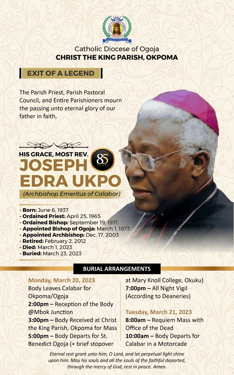 LectorsL's tweet image. Adieu His Grace