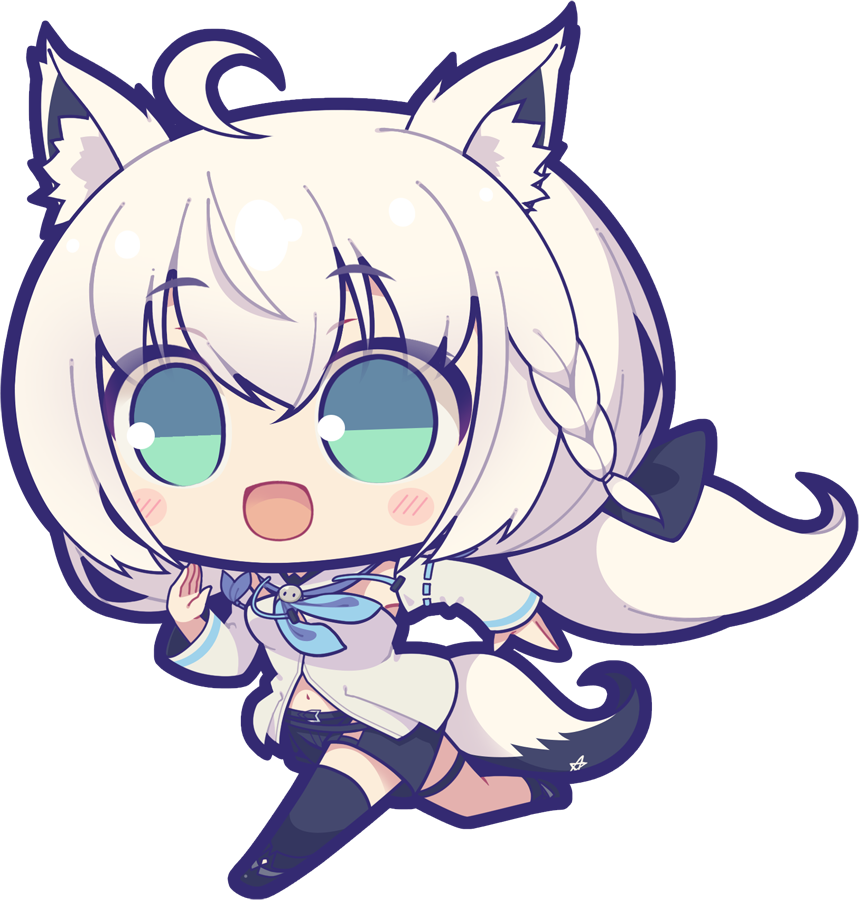 白上フブキ 「透過フブちゃん#絵フブキ 」|星クズの夜＠お仕事募集中🌟のイラスト