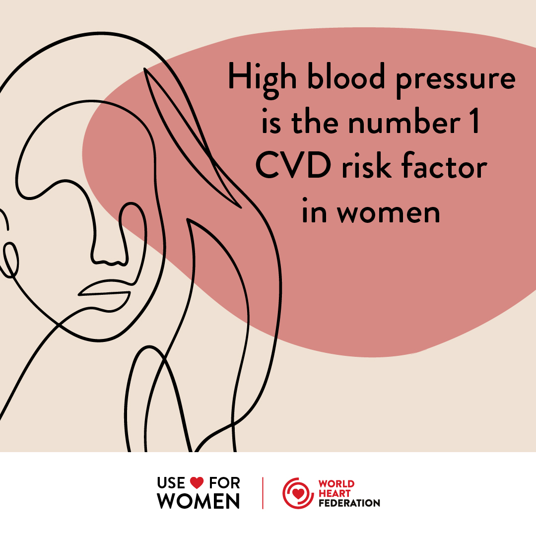 worldheartfed's tweet photo. High blood pressure, also known as #hypertension, is the number 1️⃣ risk factor for cardiovascular disease in women: https://t.co/NG4JtmbMLp #WomensHistoryMonth https://t.co/Cn9vFXAsXP