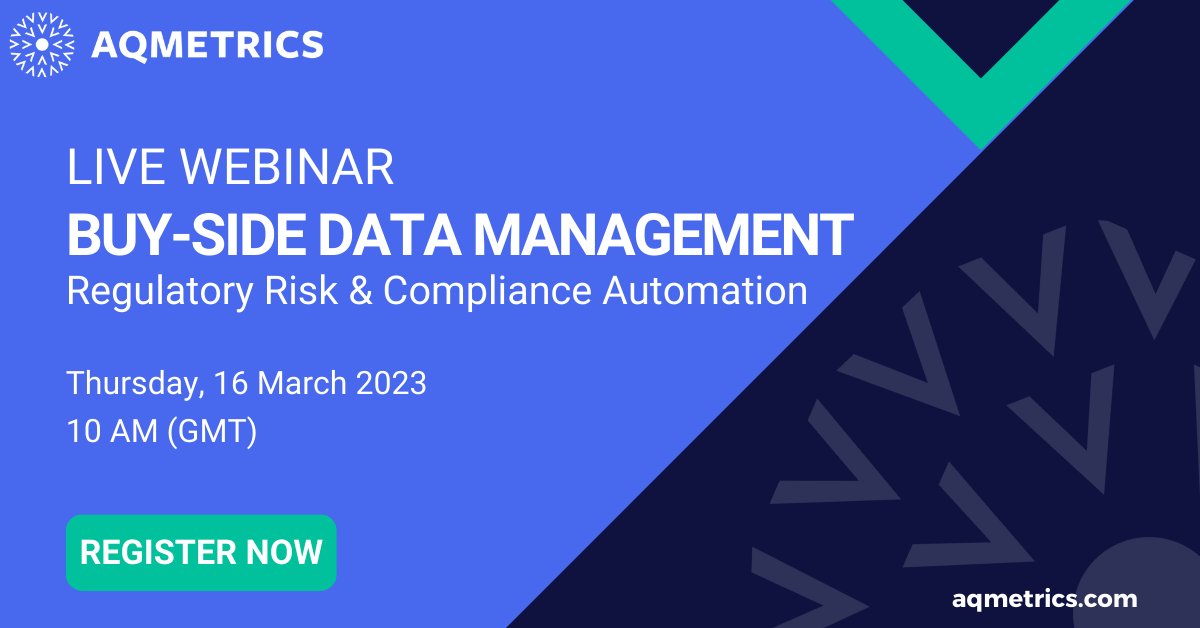 aqmetrics's tweet photo. Our #datamanagement webinar in partnership with @fundseurope is tomorrow! Join us and learn how buy-side firms can leverage #automation and data management trends to improve efficiency and gain a competitive edge.
Register👉https://t.co/CLvU3vwv0R
#buysidedata #Compliance https://t.co/pLKaMkt2w1
