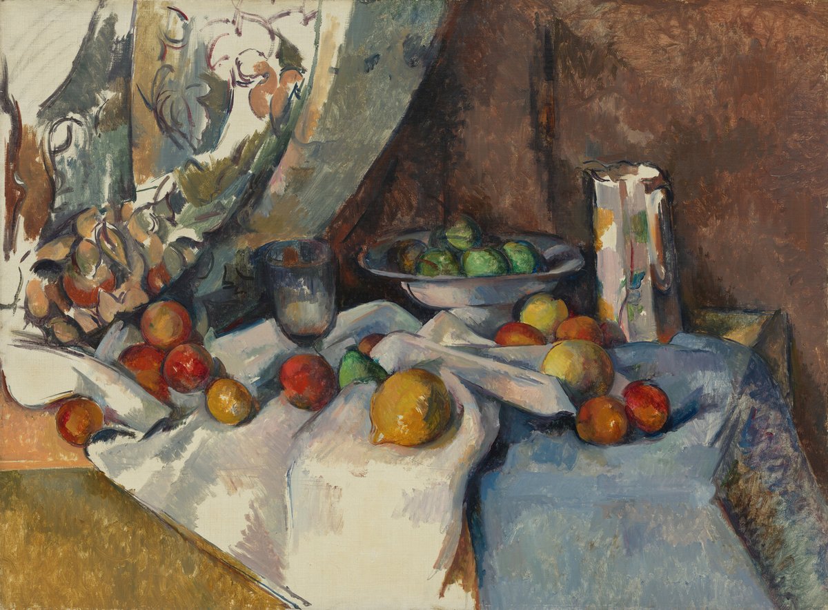 cezanneart's tweet photo. Paul Cézanne, Still Life with Apples, 1895-98 #museumarchive #museumofmodernart https://t.co/ivCtlKjW9Y https://t.co/LMSLuLeK6o