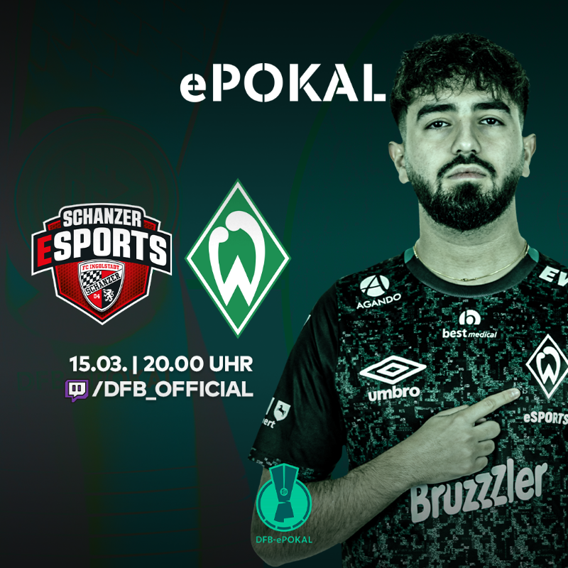 WerdereSPORTS's tweet photo. 𝑴𝑨𝑻𝑪𝑯𝑫𝑨𝒀 🫶
🏆🇩🇪 𝐃𝐅𝐁 𝐞𝐏𝐎𝐊𝐀𝐋 𝐇𝐚𝐮𝐩𝐭𝐫𝐮𝐧𝐝𝐞
🆚 @SchanzerEsports
⏰ 20.00 Uhr
🗺 Osnabrück
💚 #ForzaSVW 💚
#dfbepokal #FIFA23 #werder #esports