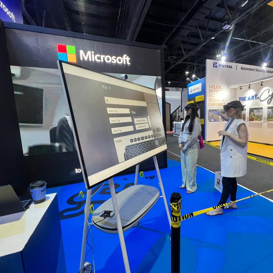 Experience #mixedreality with a twist! Join us to be immersed in a crime scene investigation demo and take the role of law-enforcement officers using the all new #HoloLens2 at #GISEC2023.

#MicrosoftUAE <a href="/GISECGlobal/">GISEC GLOBAL</a> <a href="/DXCTechnology/">DXC Technology</a>