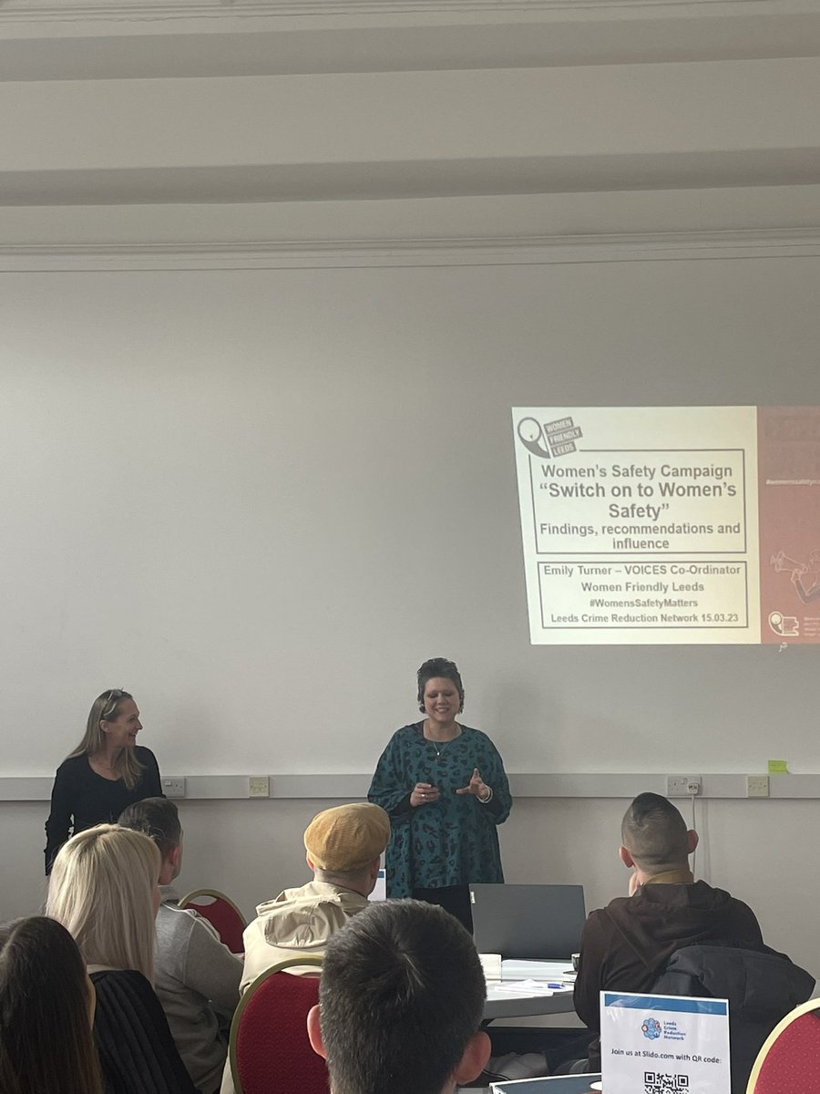 We couldn’t talk about women’s safety without @leeds_women - telling us about women’s experiences in Leeds. 97% identify being a woman as affecting their safety in Leeds - “it’s just part of being a woman” #EndingVAWG #WomensSafetyMatters