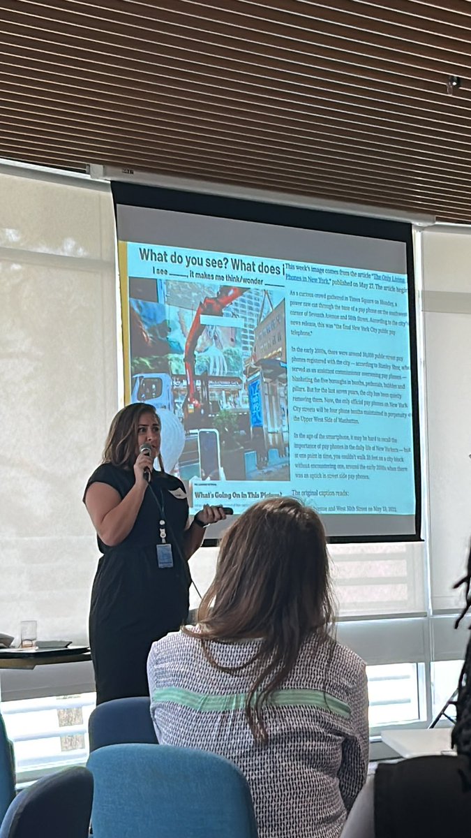 <a href="/MsJaeckel/">Michelle Jaeckel (she/her)</a> sharing her ideas on using visual prompts to get learners writing creatively #21clTeachMeet