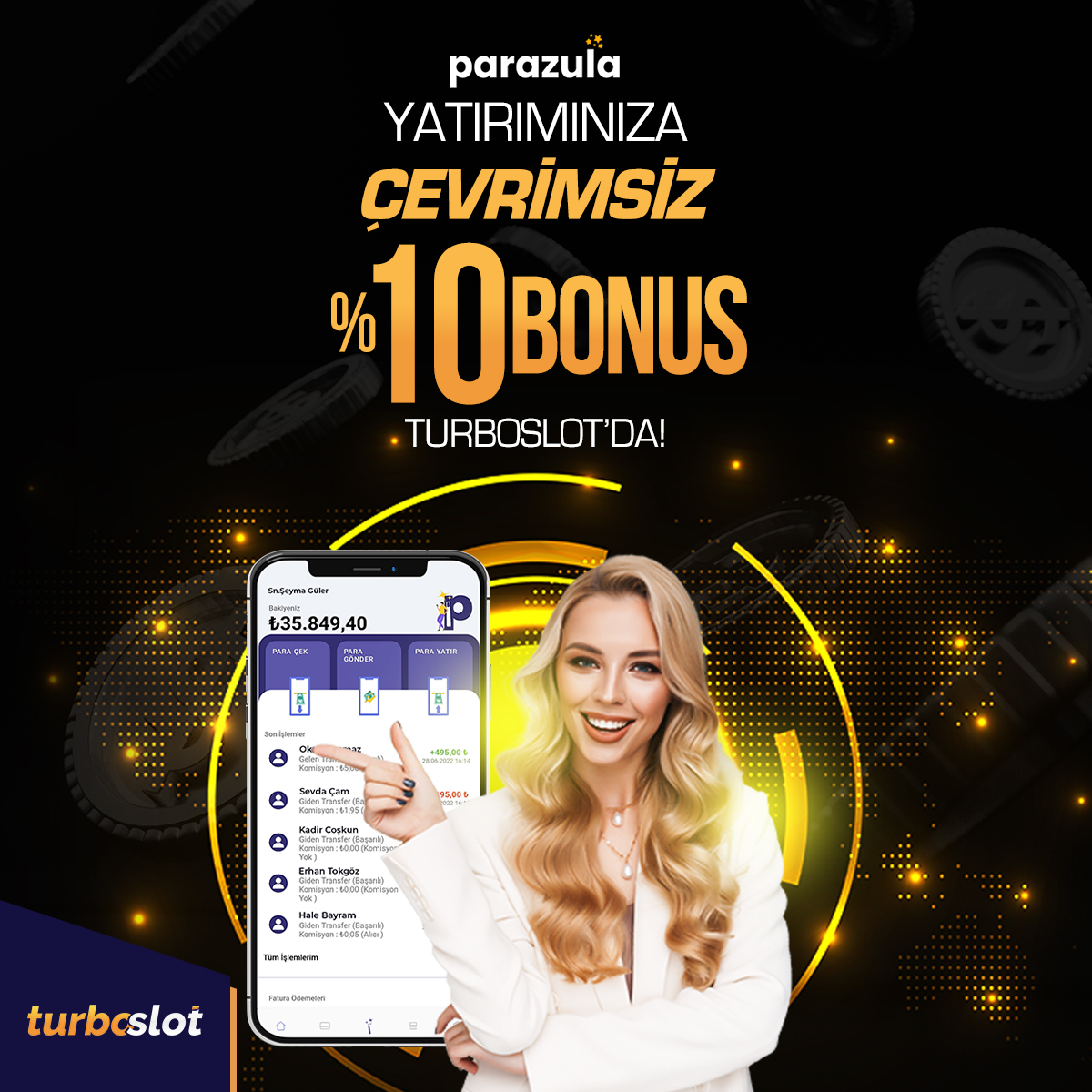 Parazula ile yatırımını yap anında ÇEVRİMSİZ %10 bonusunu kap!😍 

Turbo kazancın tek adresi #Turboslot🔥

#TurboSlotTurbokazanc

📲 Turbo Kazanç İçin Tıkla;
rebrand.ly/k90p1r0