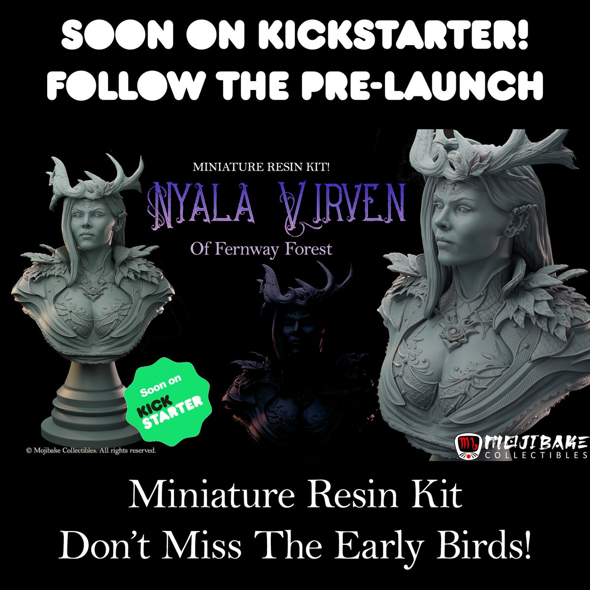 ⏳𝐍𝐲𝐚𝐥𝐚's Kickstarter campaign is getting closer 'n closer! *Launching 𝐌𝐚𝐫𝐜𝐡 𝟏𝟖𝐭𝐡*

✅Early birds
✅Add-ons (Cyborg geisha resin kit) 
✅Resin Kit only (NO Stls available!)...ready-to-paint!

kickstarter.com/projects/mojib…

#elf #resinkit #fantasy #fantasyart #miniatures