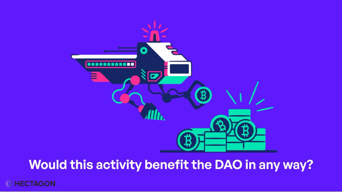 HectagonDAO's tweet photo. (1/5) 9. The Task's Value
Would this activity benefit the DAO in any way?
If "Yes," then this has to be adequately rewarded and (hopefully) enable the team to experience some of the benefits. In such cases, more covert or bundled prizes could be preferable. https://t.co/sWvYDCxpTl