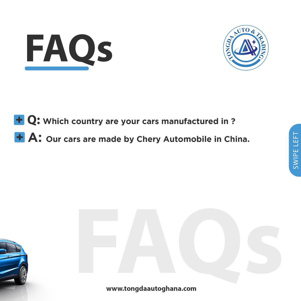 Tongdaauto_gh's tweet photo. "No question too big or small! Check out our FAQs for all the info you need. #FAQs #anyquestionanswered #getinformed see more here https://t.co/qyOSCBcVHN https://t.co/nbTKvFfJTP