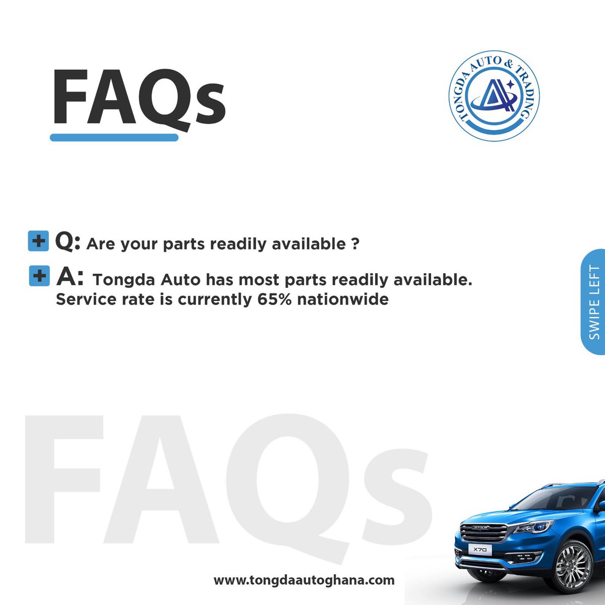 Tongdaauto_gh's tweet photo. "No question too big or small! Check out our FAQs for all the info you need. #FAQs #anyquestionanswered #getinformed see more here https://t.co/qyOSCBcVHN https://t.co/nbTKvFfJTP
