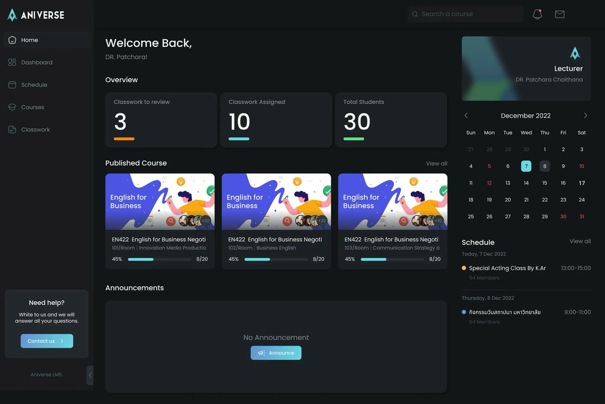 Sneak peek : Home page of LMS system in Aniverse Metaverse (Beta version)
#Aniverse #Metaverse #Education #ANIV