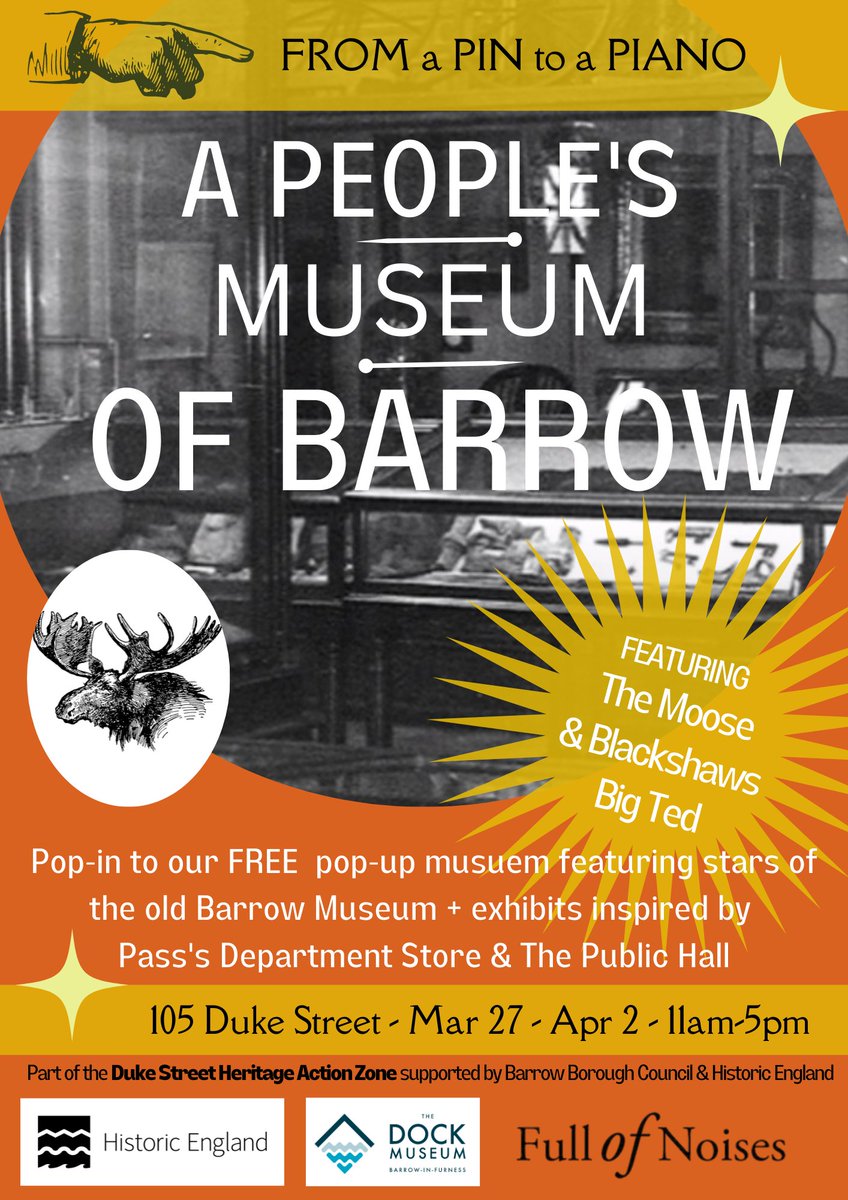 Dock Museum (@dockmuseum) on Twitter photo Yes folks, you have read this correct, "The Moose" and "Big Ted" are the stars of a new pop up exhibition in Barrow, please see the poster for details. <a href="/BrilliantBarrow/">BrilliantBarrow</a> <a href="/WandFCouncil/">Westmorland and Furness Council</a> <a href="/ShowcaseCumbria/">Showcase Cumbria</a> <a href="/LakesCumbria/">Visit Lake District, Cumbria</a> <a href="/VisitEngland/">VisitEngland</a> <a href="/fullofnoises/">Full of Noises</a> <a href="/HistoricEngland/">Historic England</a> <a href="/HeritageFundNOR/">The National Lottery Heritage Fund North</a> Yes folks, you have read this correct, "The Moose" and "Big Ted" are the stars of a new pop up exhibition in Barrow, please see the poster for details. <a href="/BrilliantBarrow/">BrilliantBarrow</a> <a href="/WandFCouncil/">Westmorland and Furness Council</a> <a href="/ShowcaseCumbria/">Showcase Cumbria</a> <a href="/LakesCumbria/">Visit Lake District, Cumbria</a> <a href="/VisitEngland/">VisitEngland</a> <a href="/fullofnoises/">Full of Noises</a> <a href="/HistoricEngland/">Historic England</a> <a href="/HeritageFundNOR/">The National Lottery Heritage Fund North</a>