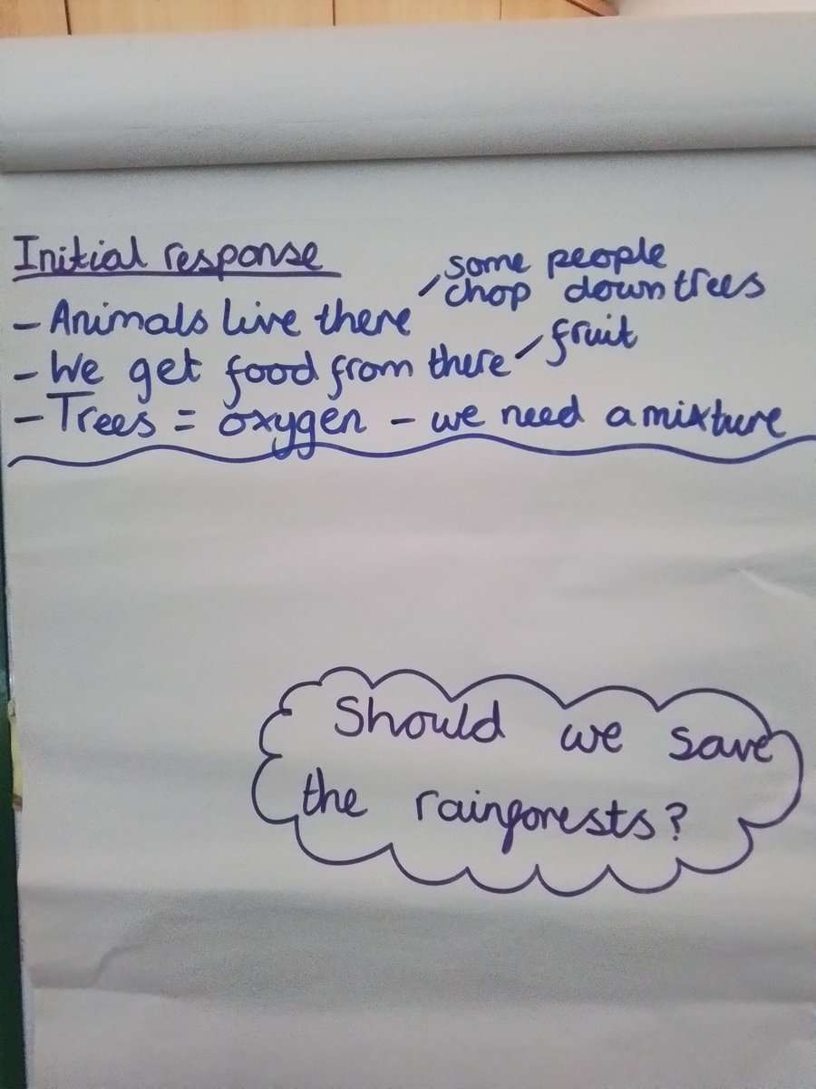 missfielding_yp's tweet photo. Our new Geography topic is all about the rainforests of the world. We'll be trying to answer the question: Should we save the rainforests? Here's our initial ideas. @YPSGeography https://t.co/1g6BeONaum