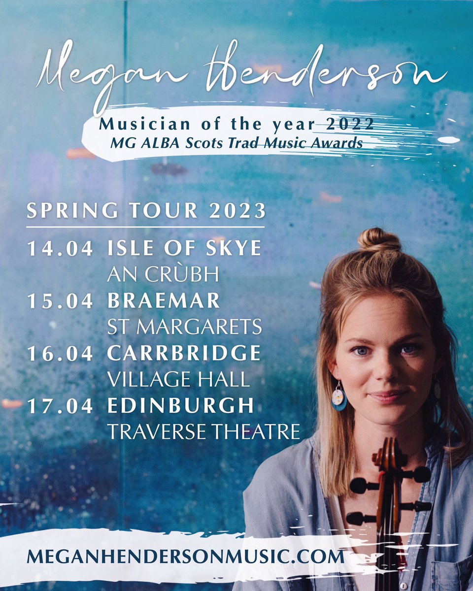 Heading out next month with my trio @sualeecello & Alistair Iain Paterson 🕺🏼 More info and ticket link ⬇️ meganhendersonmusic.com