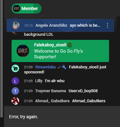 GoSoFly's tweet photo. @TeamYouTube I'm having an issue when it comes to timing out people within my streams. I try to time out someone for spamming and when I attempt it, it shows with an error message. Is this fixable? https://t.co/IfxHE86gdv