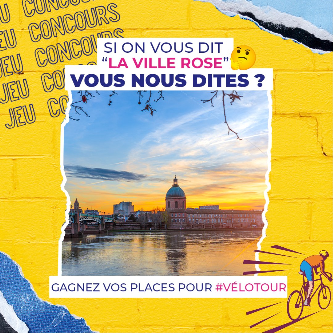 MaillotjauneLCL's tweet photo. #JeuConcours 🎁 | Saurez-vous retrouver le nom de la 1ère ville dans laquelle a lieu @velotour le mois prochain ? 10 lots de 2 places sont à gagner pour participer à l'événement dans la ville de votre choix. A vos commentaires !
👉TAS parmi les bonnes réponses le 22/03 https://t.co/YYJlR04XfV