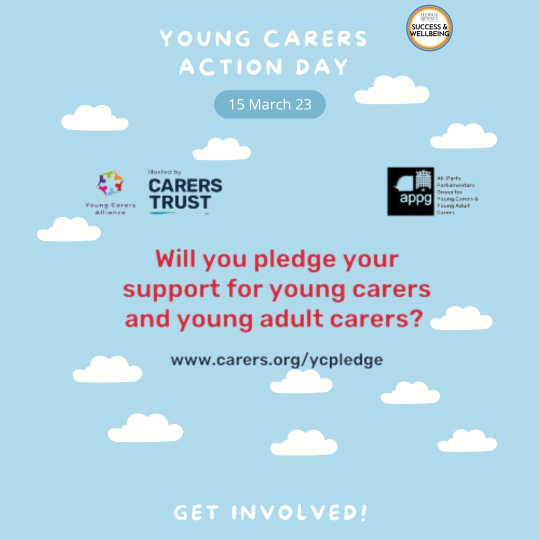 Today is #YoungCarersActionDay, and this year we're pledging to Make Time for Young Carers. 

To access support for student carers at HW, get in touch with @HWUSuccess or email studentsuccess@hw.ac.uk 

#HeriotWattUni #YCAD #YoungCarers @CarersTrust