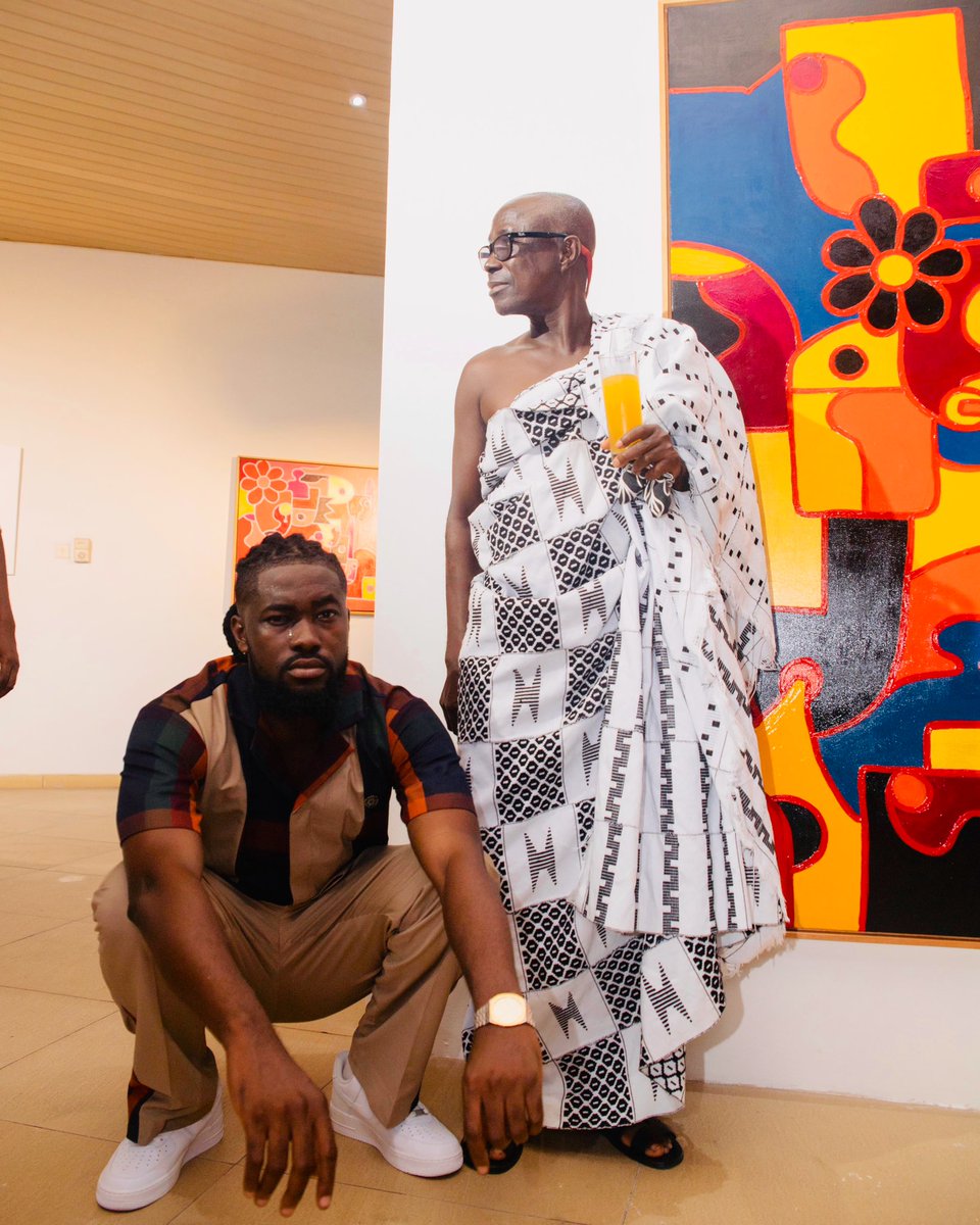 Vincipeprah's tweet photo. 3 Decades Around the Sun
Grateful to @NorwayAmbGhana for the opportunity to exhibit my work together with amazing artists @AwoTsegah and @Kwvmekyei curated by @FCA_Ghana.
Thank you to all who came by and for all the support! I love you ❤️ https://t.co/FK5tSv5E9P