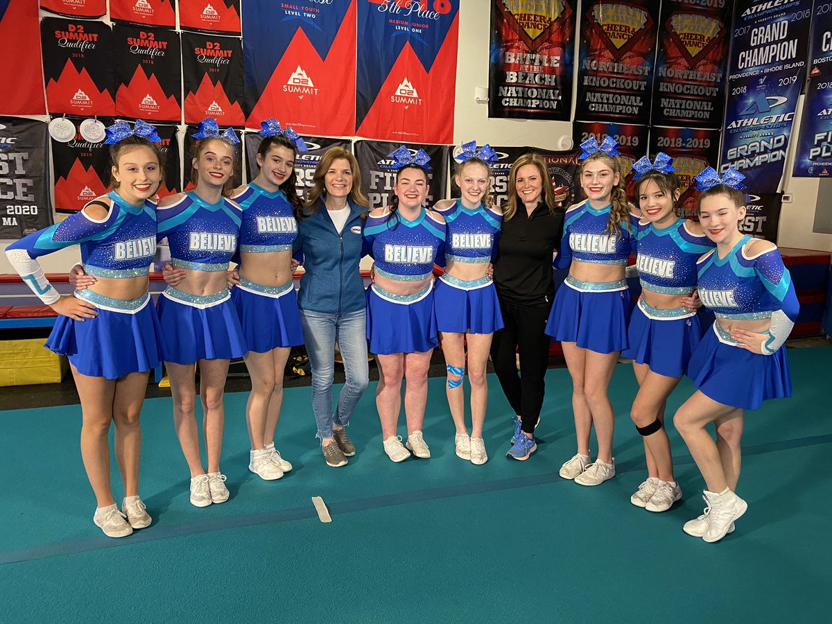 ErinWMUR's tweet photo. Lifting spirits! This week @NHChronicle is grabbing the pom poms and heading to an elite cheer academy in Keene - Northern Lights Athletics. #NHChronicle #wmur https://t.co/NKRcIjO9Hp
