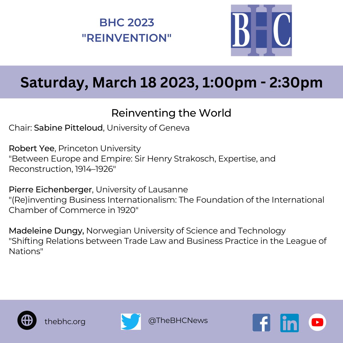 The Business History Conference tweet media
