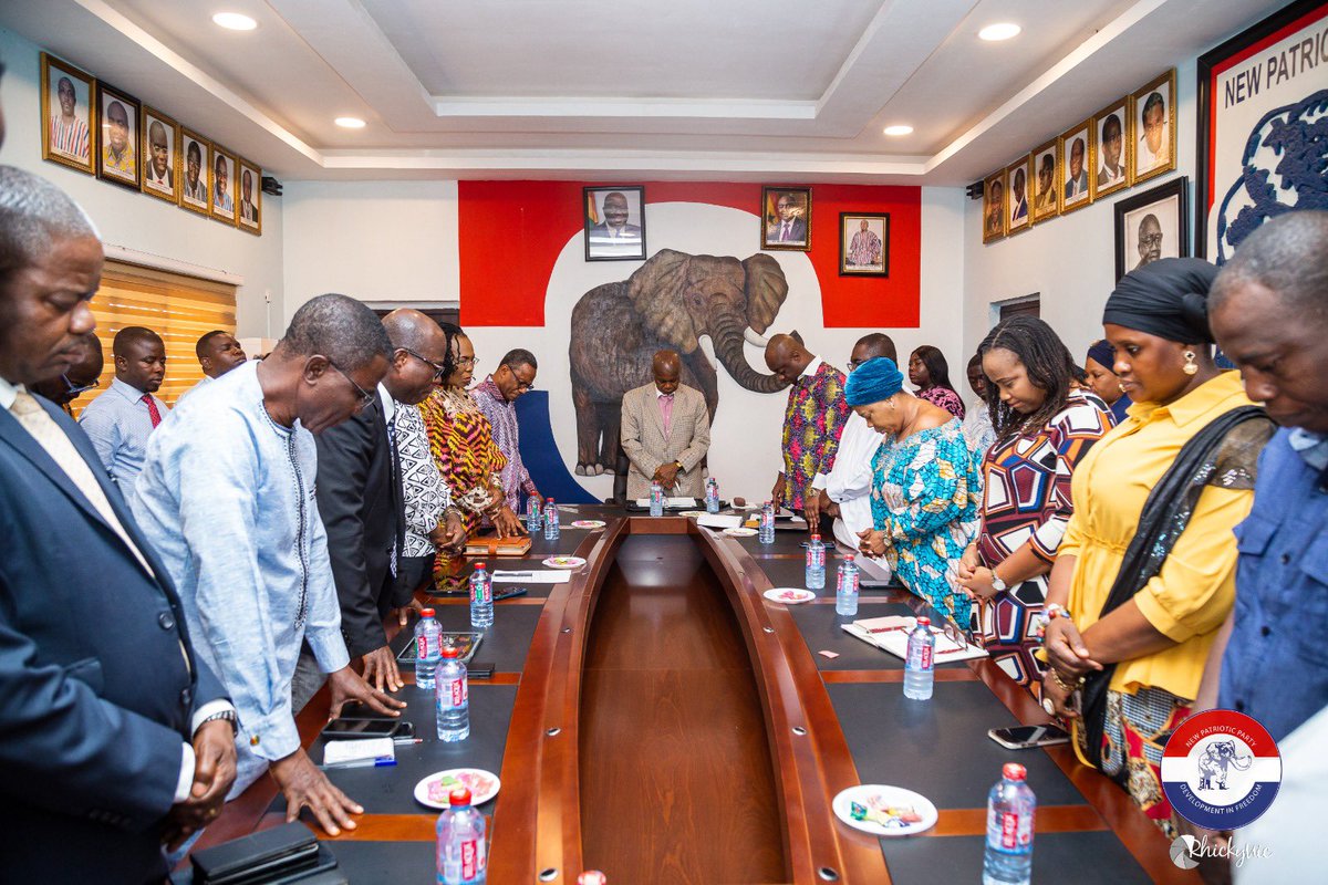 RosellaCudjoe's tweet photo. CHURCH OF PENTECOST PAYS COURTESY CALL ON THE LEADERSHIP OF THE NEW PATRIOTIC PARTY on Tuesday, March 14, 2023. https://t.co/EKIl0PCpSF