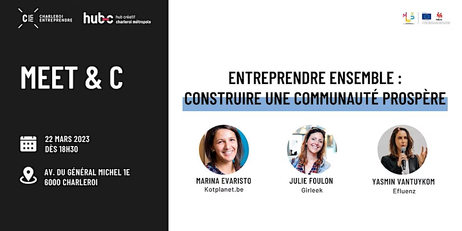 Comment créer et animer une communauté ? Comment faire adhérer des personnes à mon projet ?
=> Rejoignez-nous ce mercredi 22 mars au Hub-C
<a href="/Girleek/">Julie Foulon</a>  <a href="/kotplanet/">Kotplanet</a>  #Efluenz
eventbrite.be/e/billets-entr…